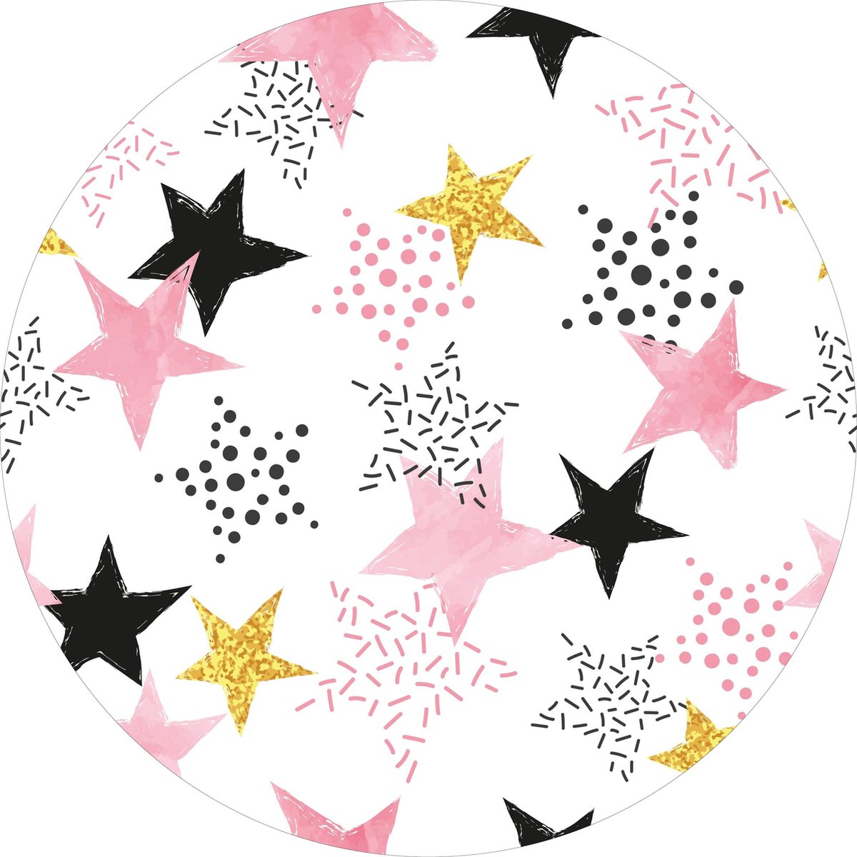 Vloerkleed vinyl rond | Shining star